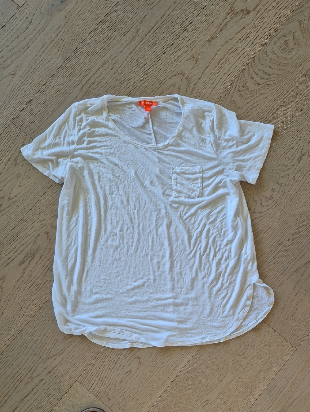White V-Neck Pocket T-Shirt -